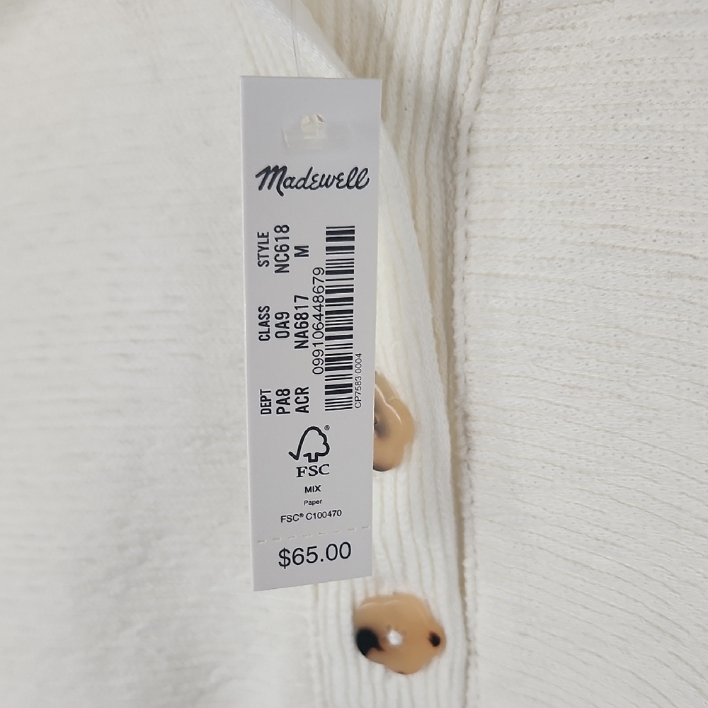 Madewell Jaquard Ottoman Polo Top - Picture 5 of 10